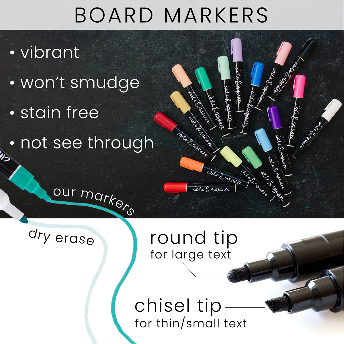Dual-Tip Chalk Markers