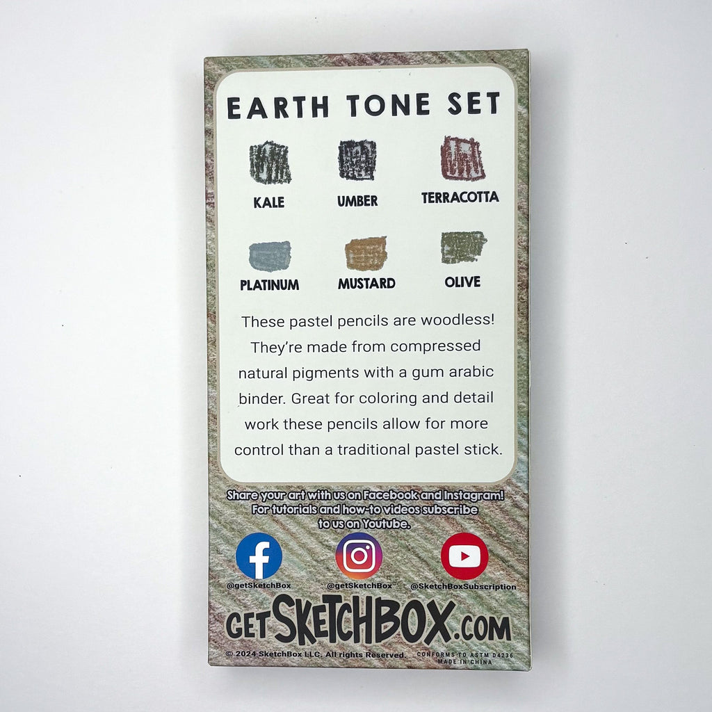 SketchBox Signature Woodless Pastel Pencil 6 Set