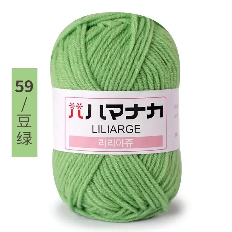 Milk Sweet Soft Cotton Baby Knitting Wool Yarn Thick Yarn Fiber Velvet Yarn Hand Knitting Wool Crochet Yarn for DIY Sweater