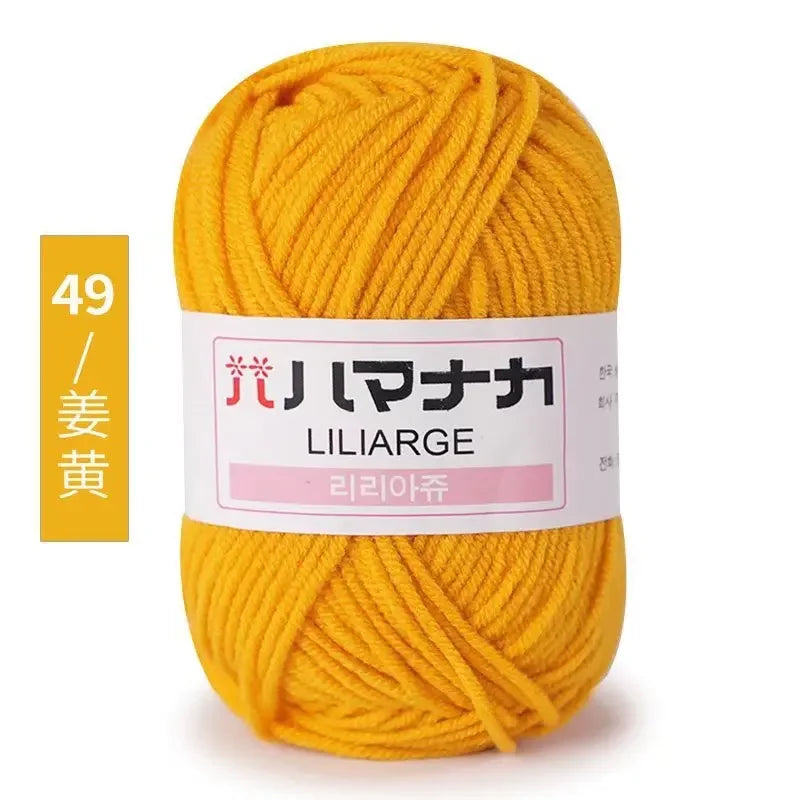 Milk Sweet Soft Cotton Baby Knitting Wool Yarn Thick Yarn Fiber Velvet Yarn Hand Knitting Wool Crochet Yarn for DIY Sweater