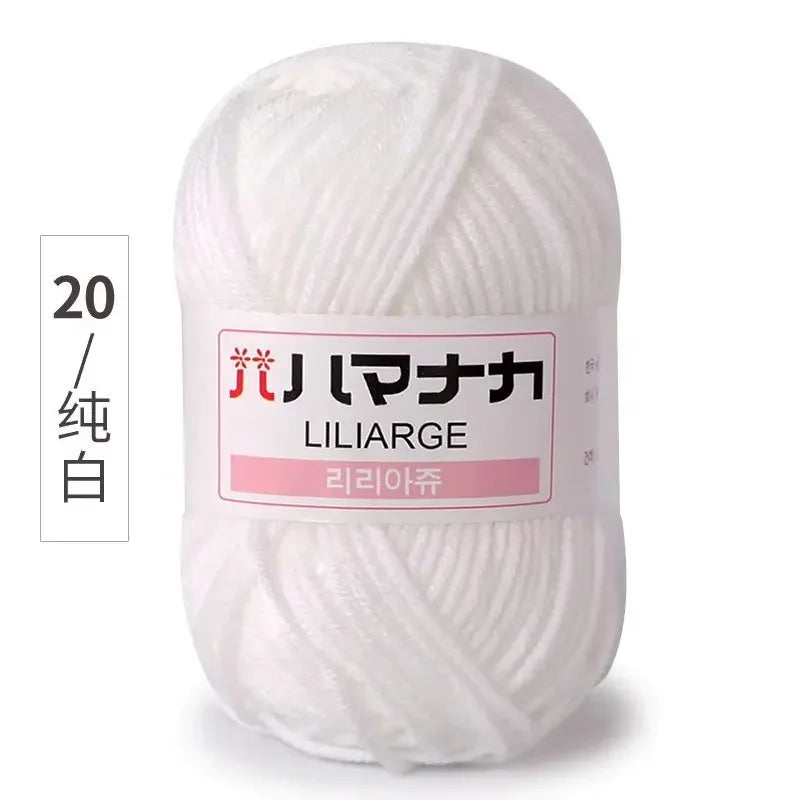Milk Sweet Soft Cotton Baby Knitting Wool Yarn Thick Yarn Fiber Velvet Yarn Hand Knitting Wool Crochet Yarn for DIY Sweater
