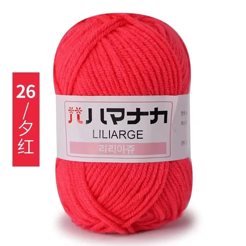 Milk Sweet Soft Cotton Baby Knitting Wool Yarn Thick Yarn Fiber Velvet Yarn Hand Knitting Wool Crochet Yarn for DIY Sweater