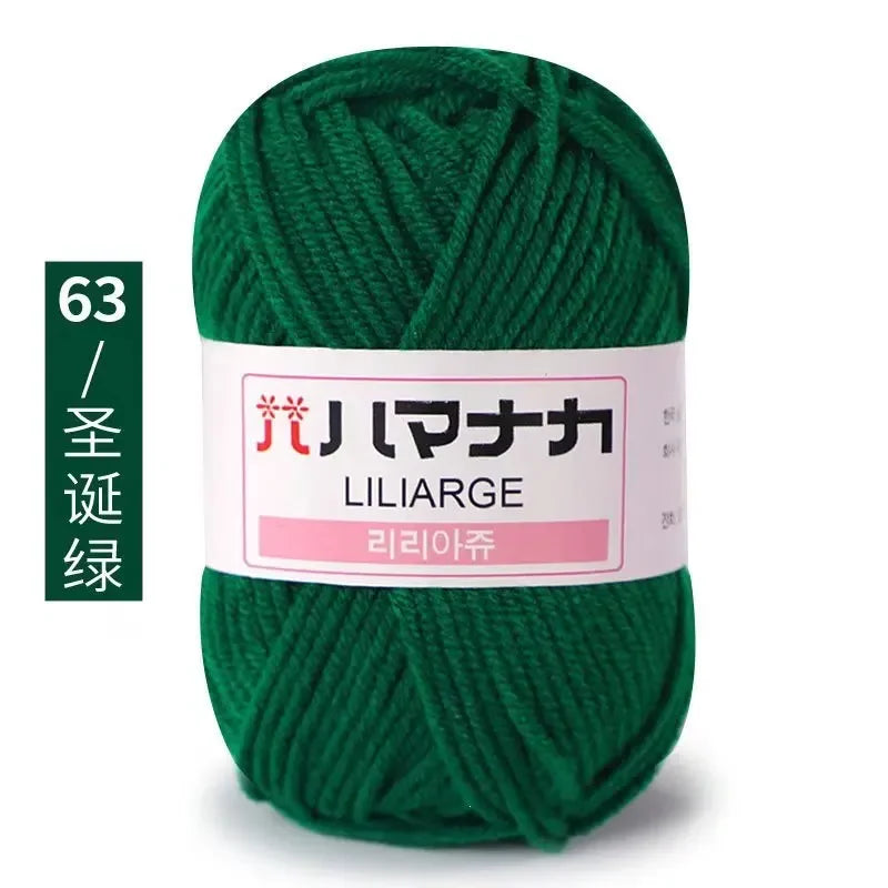 Milk Sweet Soft Cotton Baby Knitting Wool Yarn Thick Yarn Fiber Velvet Yarn Hand Knitting Wool Crochet Yarn for DIY Sweater