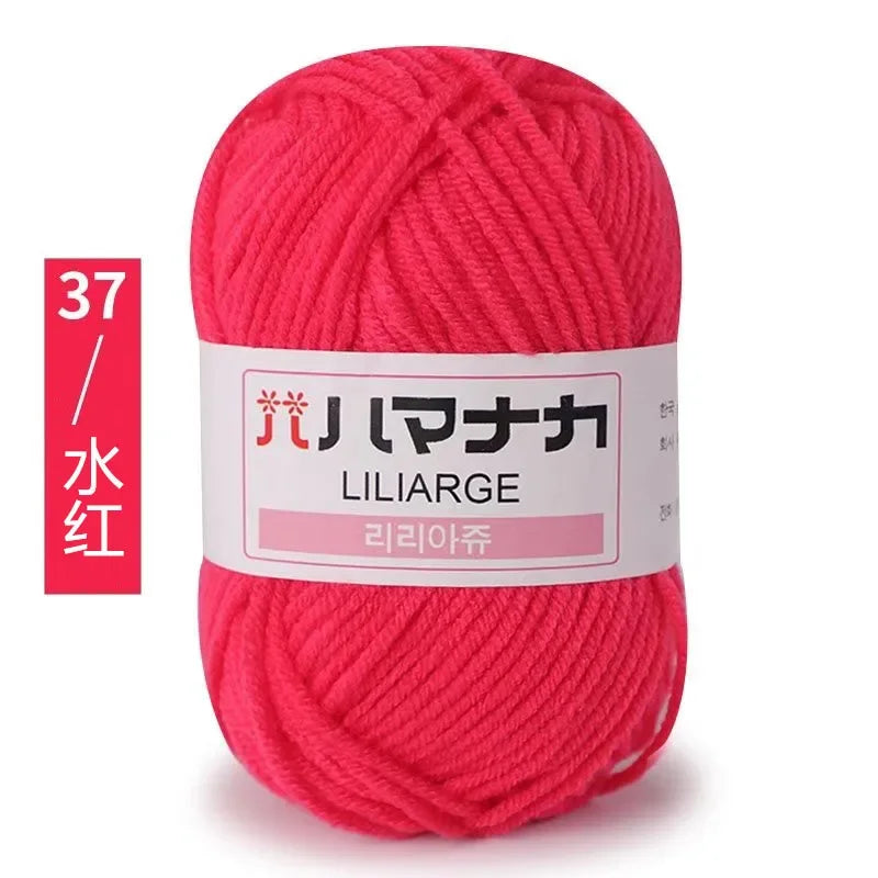 Milk Sweet Soft Cotton Baby Knitting Wool Yarn Thick Yarn Fiber Velvet Yarn Hand Knitting Wool Crochet Yarn for DIY Sweater