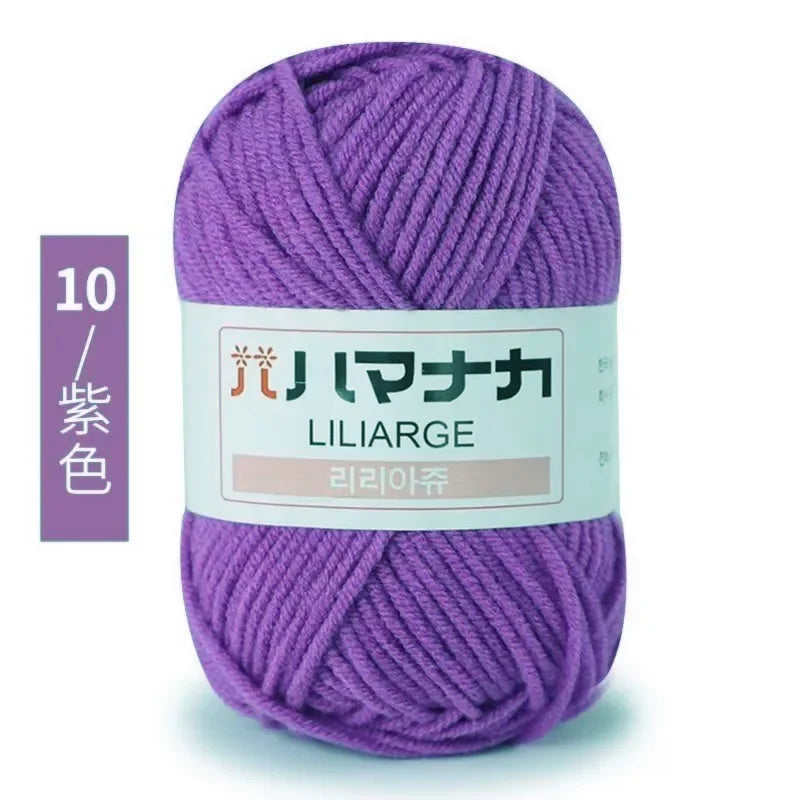 Milk Sweet Soft Cotton Baby Knitting Wool Yarn Thick Yarn Fiber Velvet Yarn Hand Knitting Wool Crochet Yarn for DIY Sweater