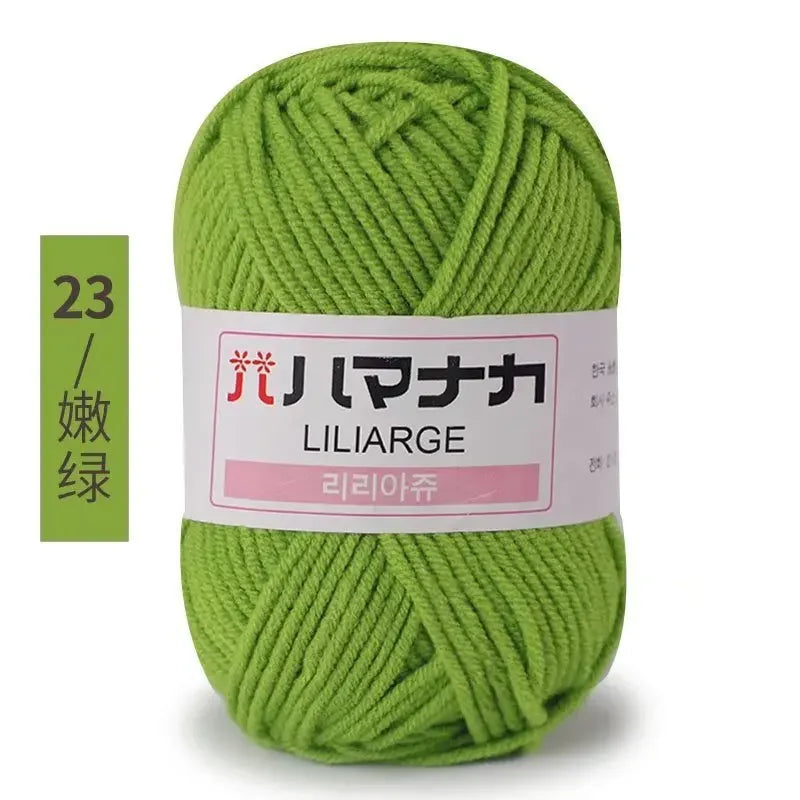 Milk Sweet Soft Cotton Baby Knitting Wool Yarn Thick Yarn Fiber Velvet Yarn Hand Knitting Wool Crochet Yarn for DIY Sweater