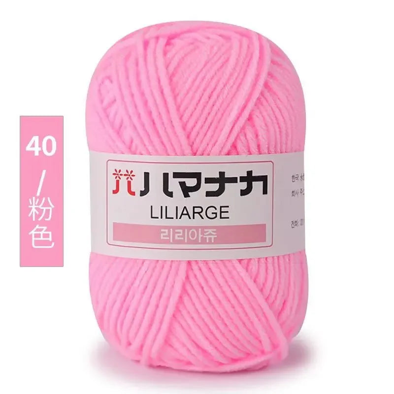 Milk Sweet Soft Cotton Baby Knitting Wool Yarn Thick Yarn Fiber Velvet Yarn Hand Knitting Wool Crochet Yarn for DIY Sweater
