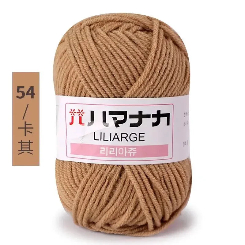 Milk Sweet Soft Cotton Baby Knitting Wool Yarn Thick Yarn Fiber Velvet Yarn Hand Knitting Wool Crochet Yarn for DIY Sweater
