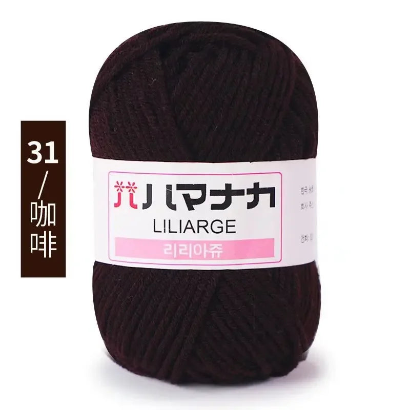 Milk Sweet Soft Cotton Baby Knitting Wool Yarn Thick Yarn Fiber Velvet Yarn Hand Knitting Wool Crochet Yarn for DIY Sweater