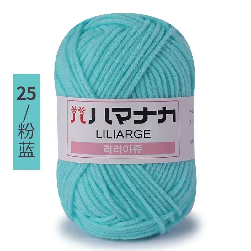 Milk Sweet Soft Cotton Baby Knitting Wool Yarn Thick Yarn Fiber Velvet Yarn Hand Knitting Wool Crochet Yarn for DIY Sweater