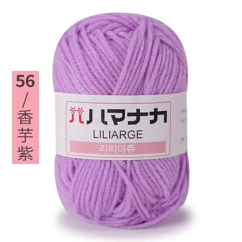 Milk Sweet Soft Cotton Baby Knitting Wool Yarn Thick Yarn Fiber Velvet Yarn Hand Knitting Wool Crochet Yarn for DIY Sweater