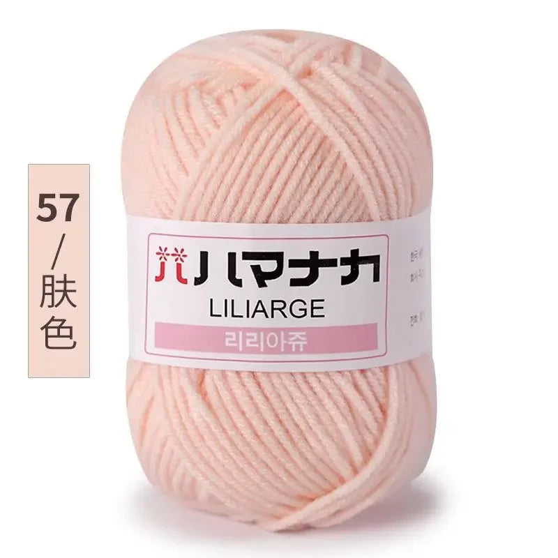 Milk Sweet Soft Cotton Baby Knitting Wool Yarn Thick Yarn Fiber Velvet Yarn Hand Knitting Wool Crochet Yarn for DIY Sweater
