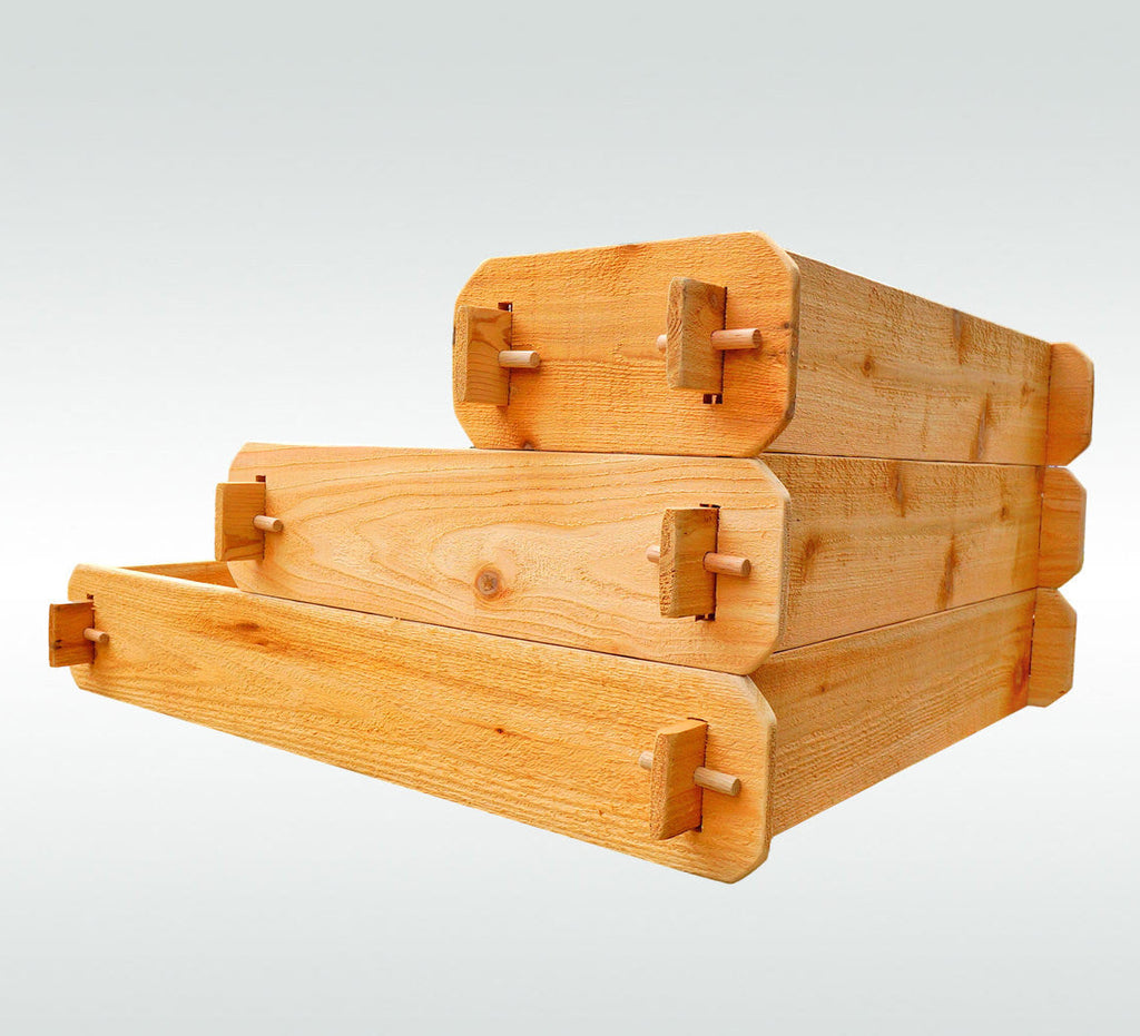 Timberlane Gardens Raised Garden Bed Kit 3 Tiered (1x3 2x3 3x3) Select Cedar Elevated Planter