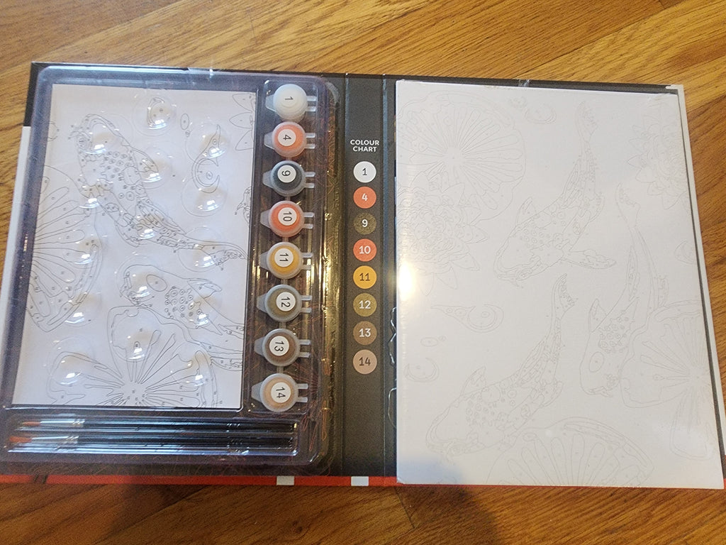 Art Maker PAINTING BY NUMBERS: KOI FISH w/ Supplies~~NIP